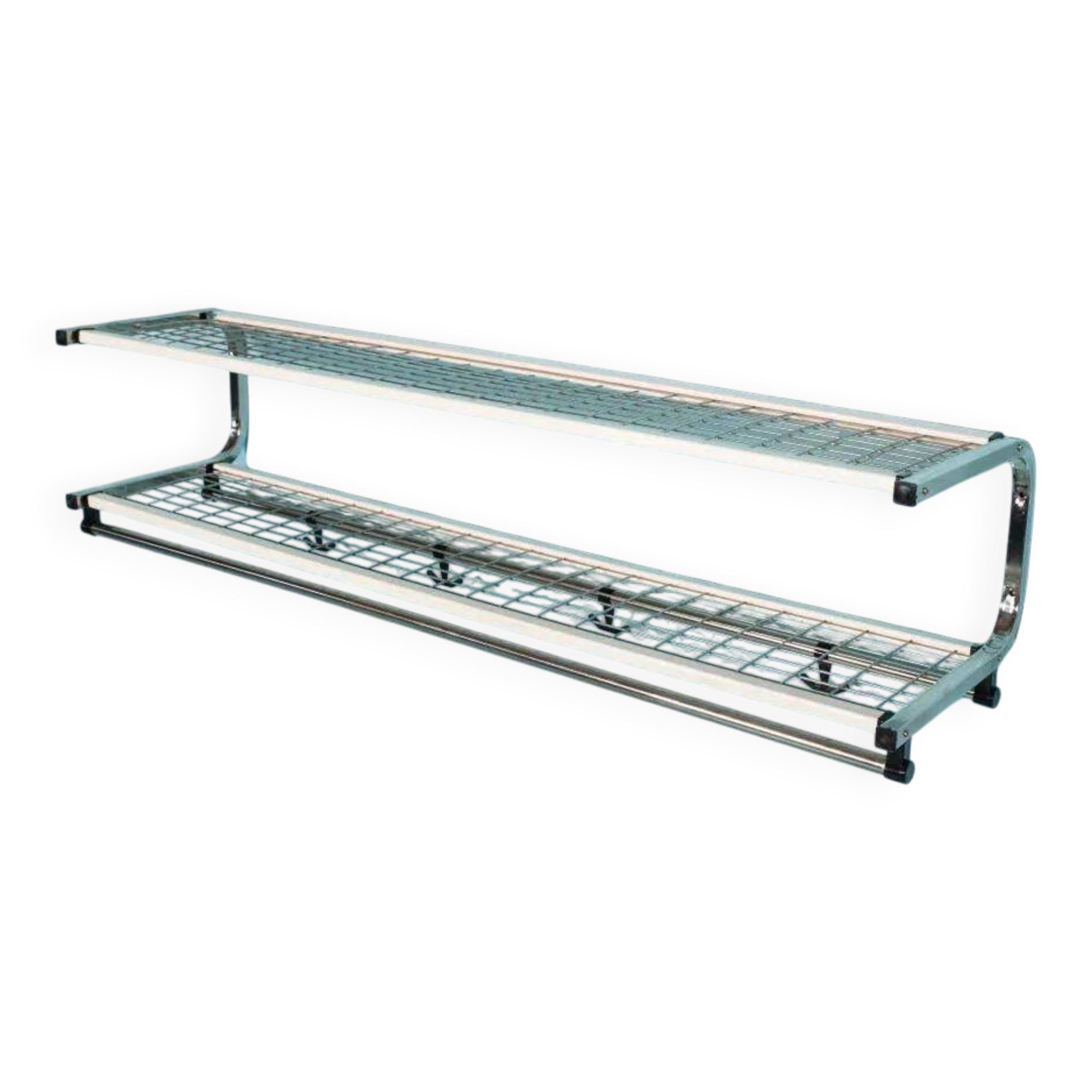 Vintage Scandinavian tubular coat rack from the 1960s.