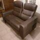 Canapé 2 places Stressless assise ultra confort, cuir Noblesse-Brown, canapé de grande qualité.