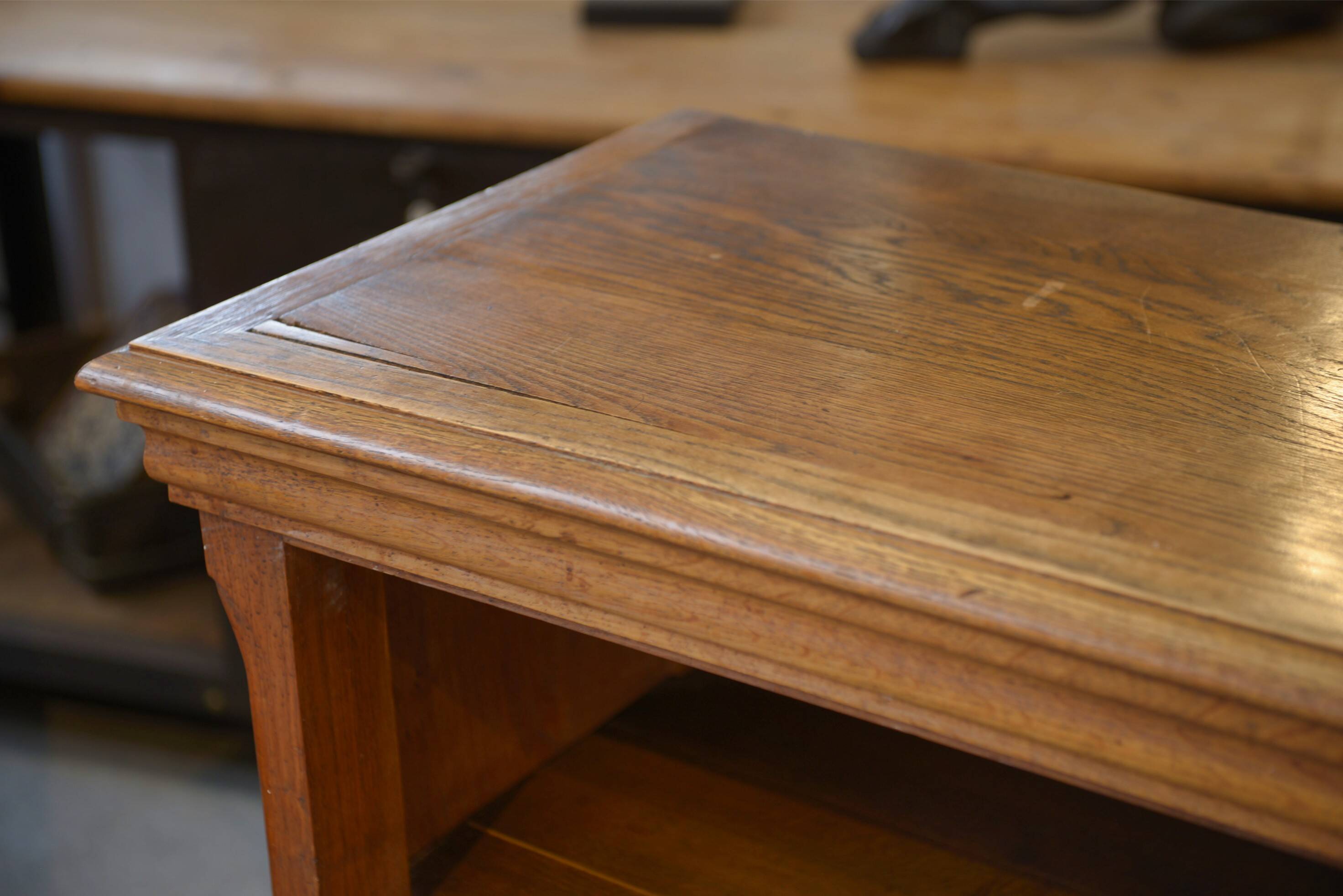 Pair of solid oak bookshelves from the 1920s.