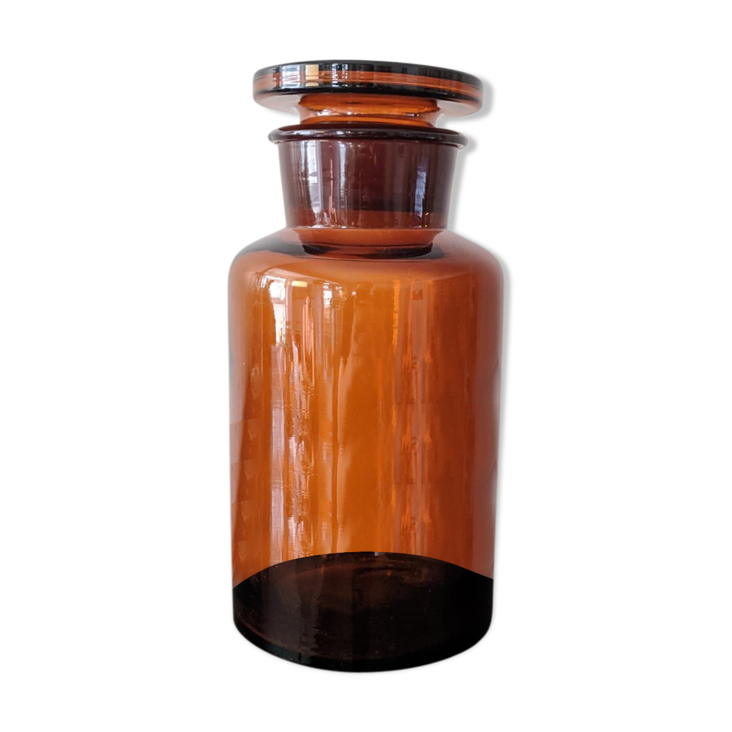 Pot a old pharmacy in red glass