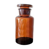 Pot a pharmacie ancien en verre roux