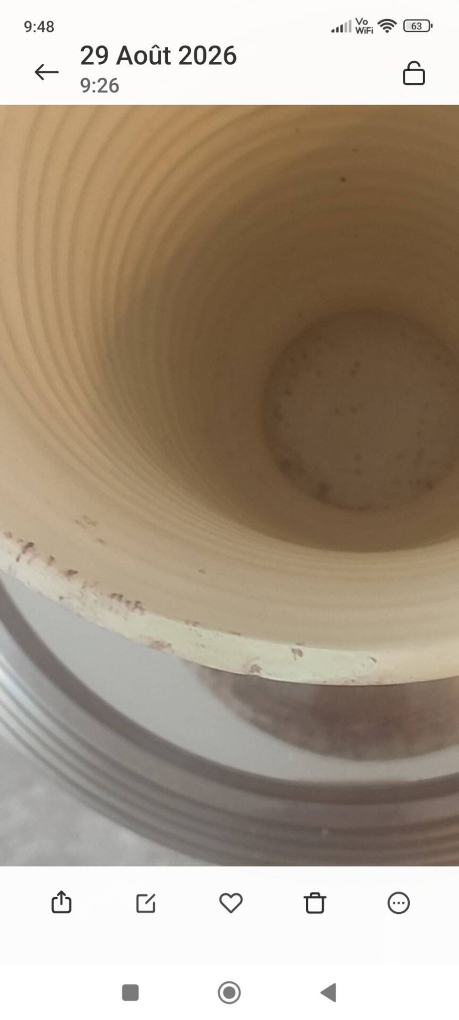 Large conical pitcher vase Accolay ceramics