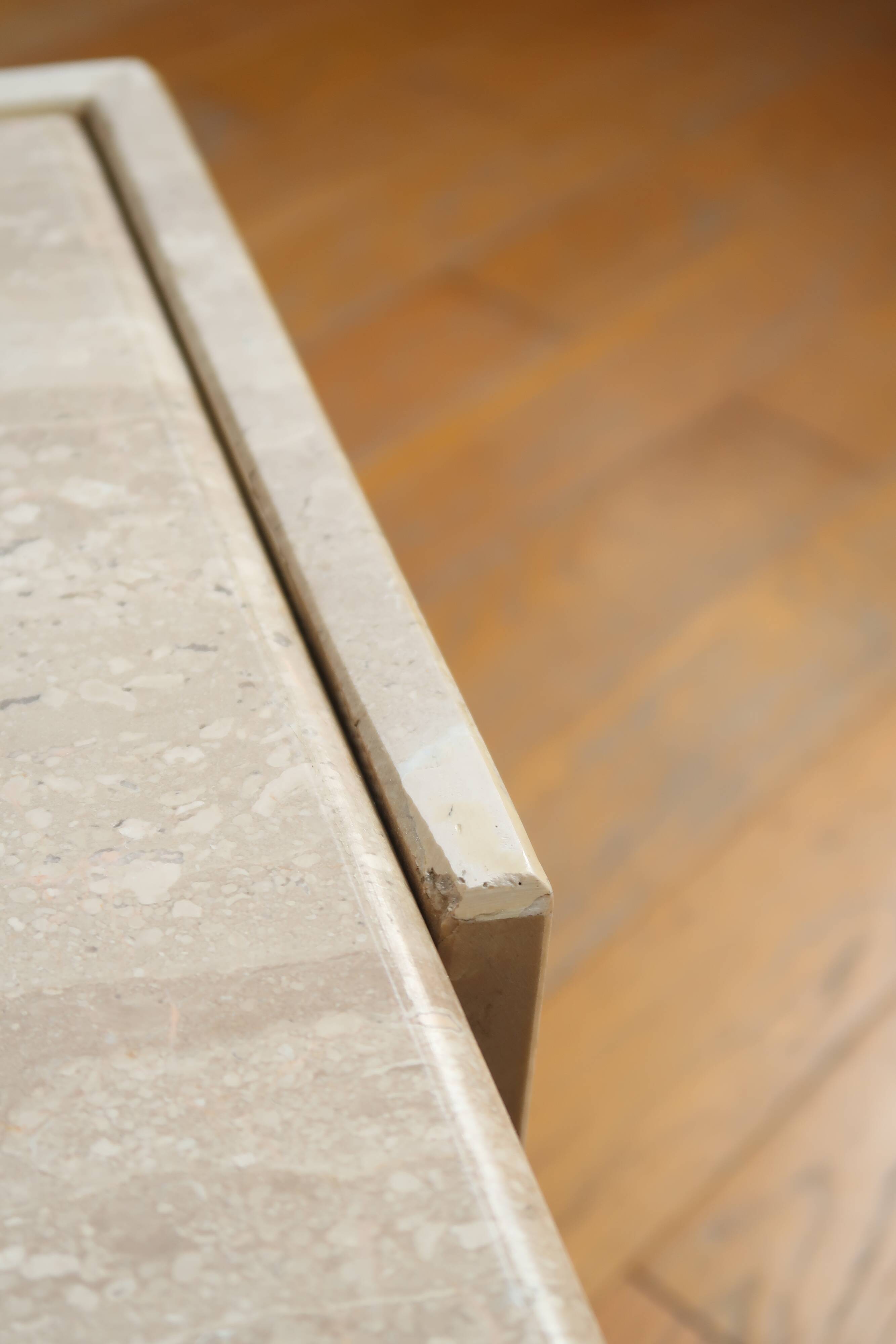 Travertine coffee table Roche Bobois