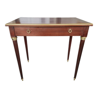 Wooden desk Louis XVI style with central drawer
