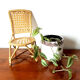 Vintage rattan doll chair