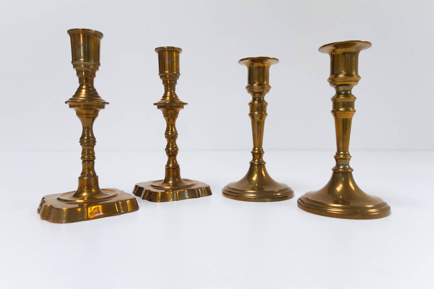 Vintage Danish Malm Candleholders, 1950s, Set of 4