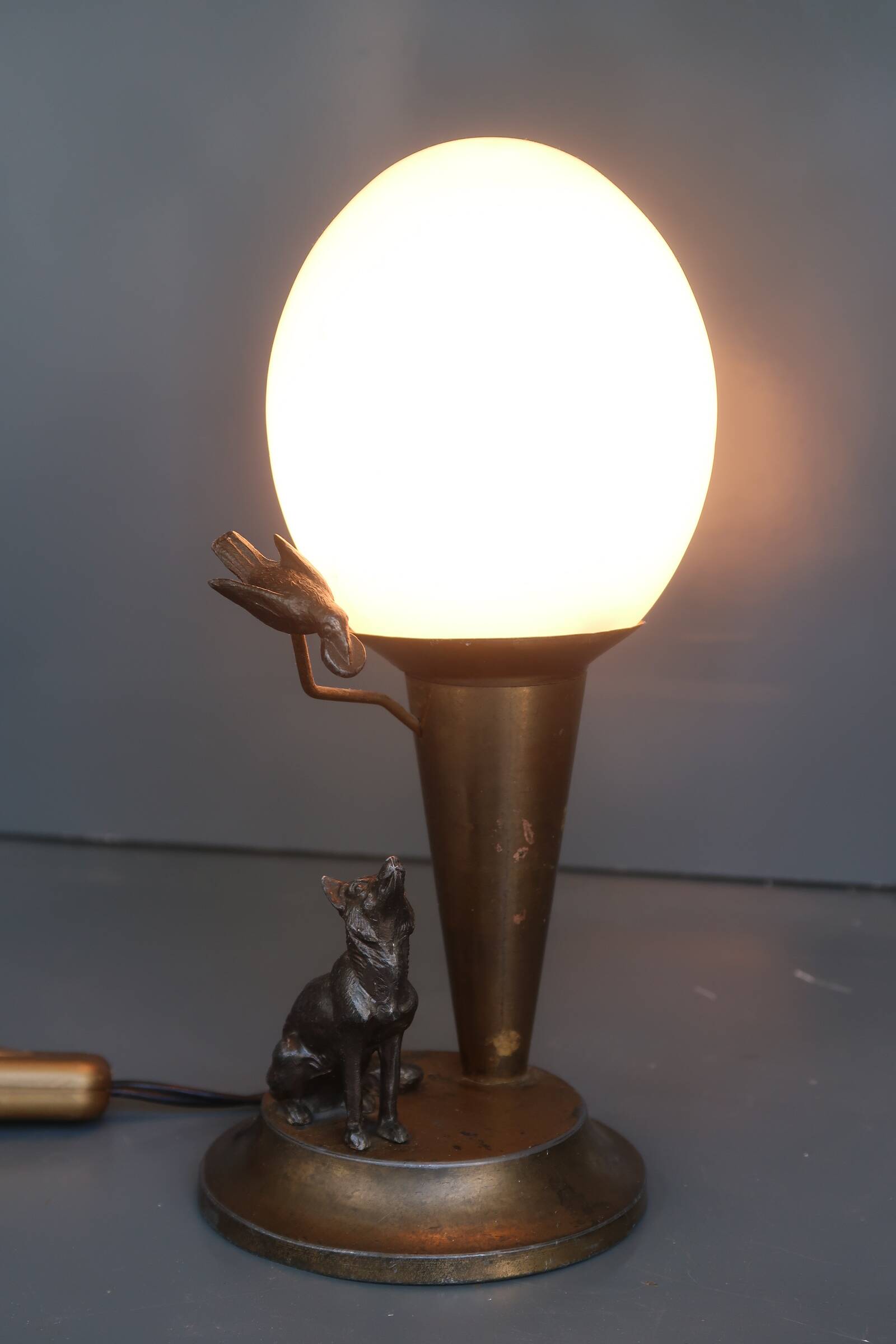 Lampe années 50 "le corbeau et le renard"