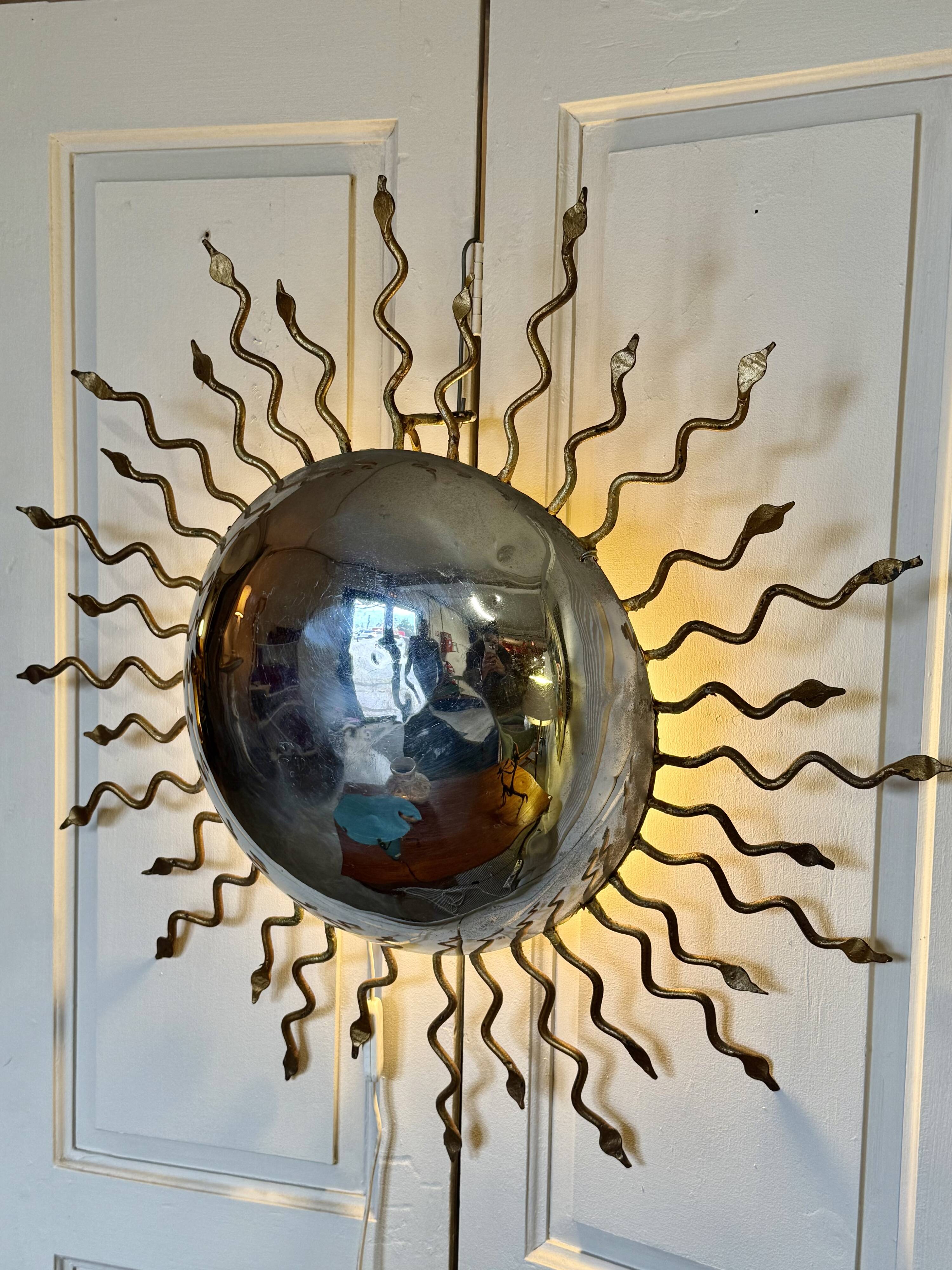 Vintage sun wall lamp