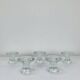 5 vintage glass "leaf" candle holders