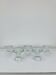 5 bougeoirs "feuilles" en verre vintage