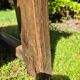 Antique Spanish side table pine rustic pay table with drawer