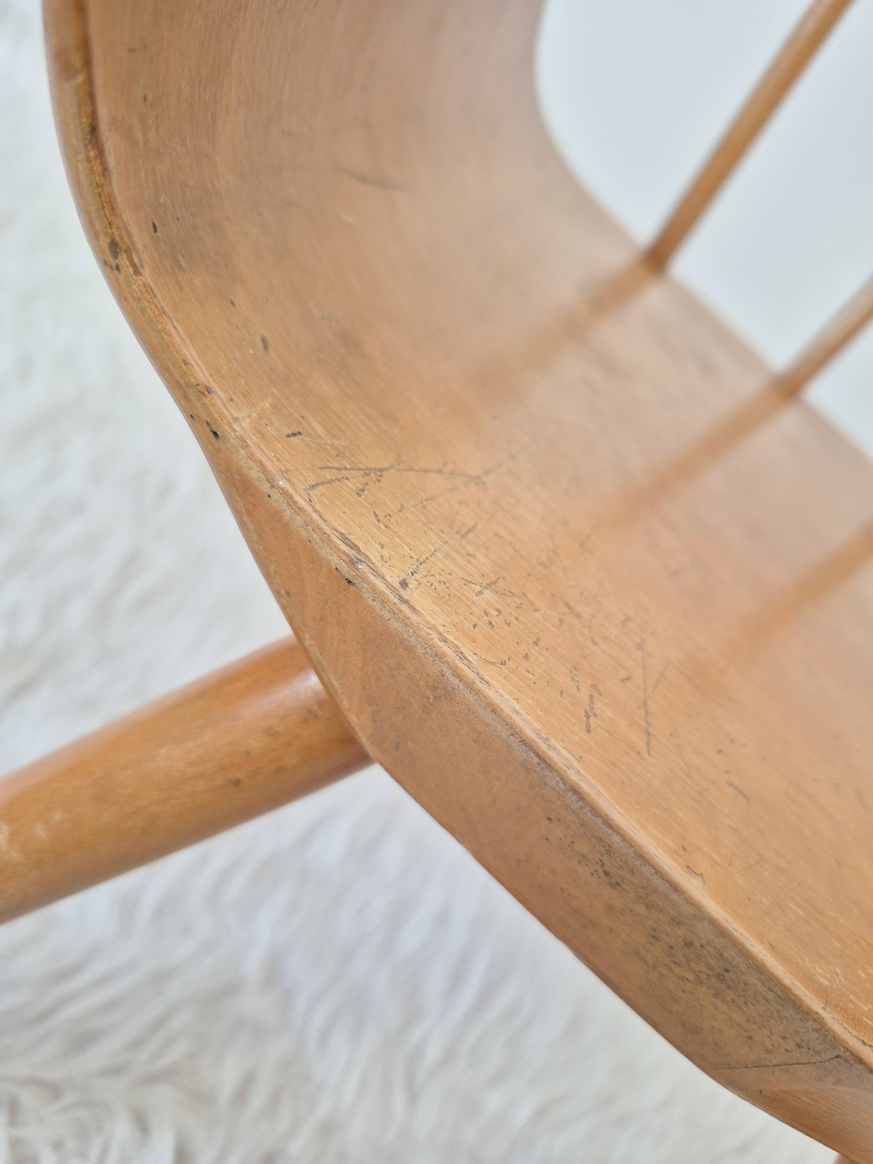 Fauteuil bois pour enfant Baumann, années 50
