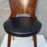 Pair of Dove chairs • Baumann • Black faux leather