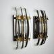 Paire d’appliques Triedi Murano, Italie, 1970