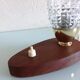 Structured tulip glass bedside lamp / vintage 60s-70s
