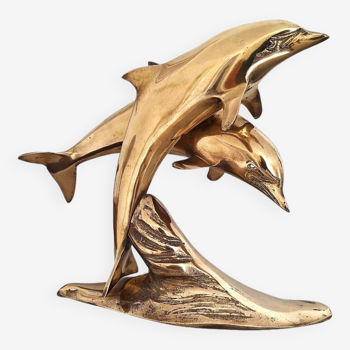Sculpture de dauphin en laiton