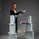 Carrara marble and glass library - 1970