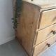 Vintage solid pine English trade counter furniture