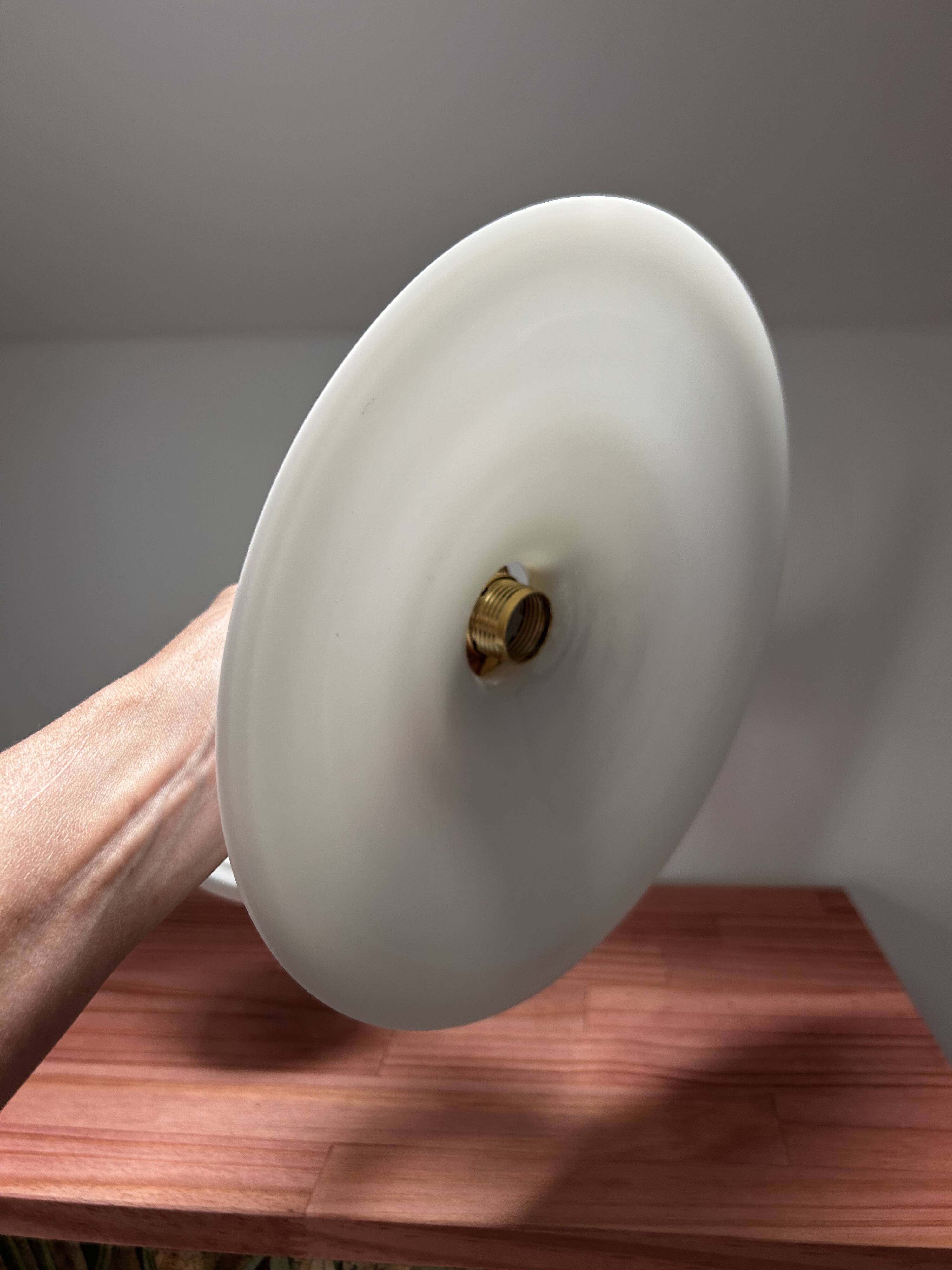 Vintage white opaline wall light
