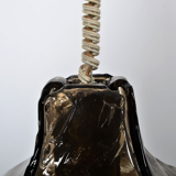Aluminium and Murano glass tulip ceiling lamp