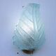 Set of 2 Wall Light Blu colour Murano Glass Leave by Barovier e Toso, 1950s
