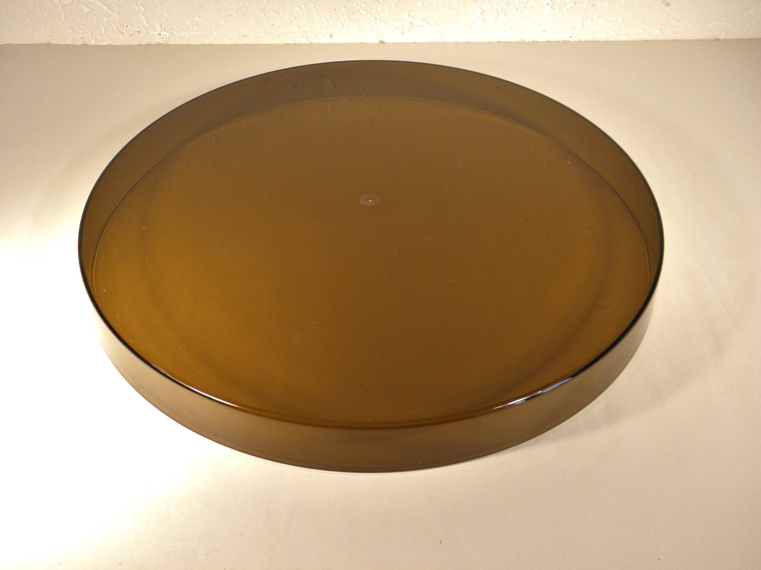 Round plexiglass tray 40 cm