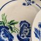 Set of 8 Badonviller France Earthenware Flat Plates, Boran Vintage Model