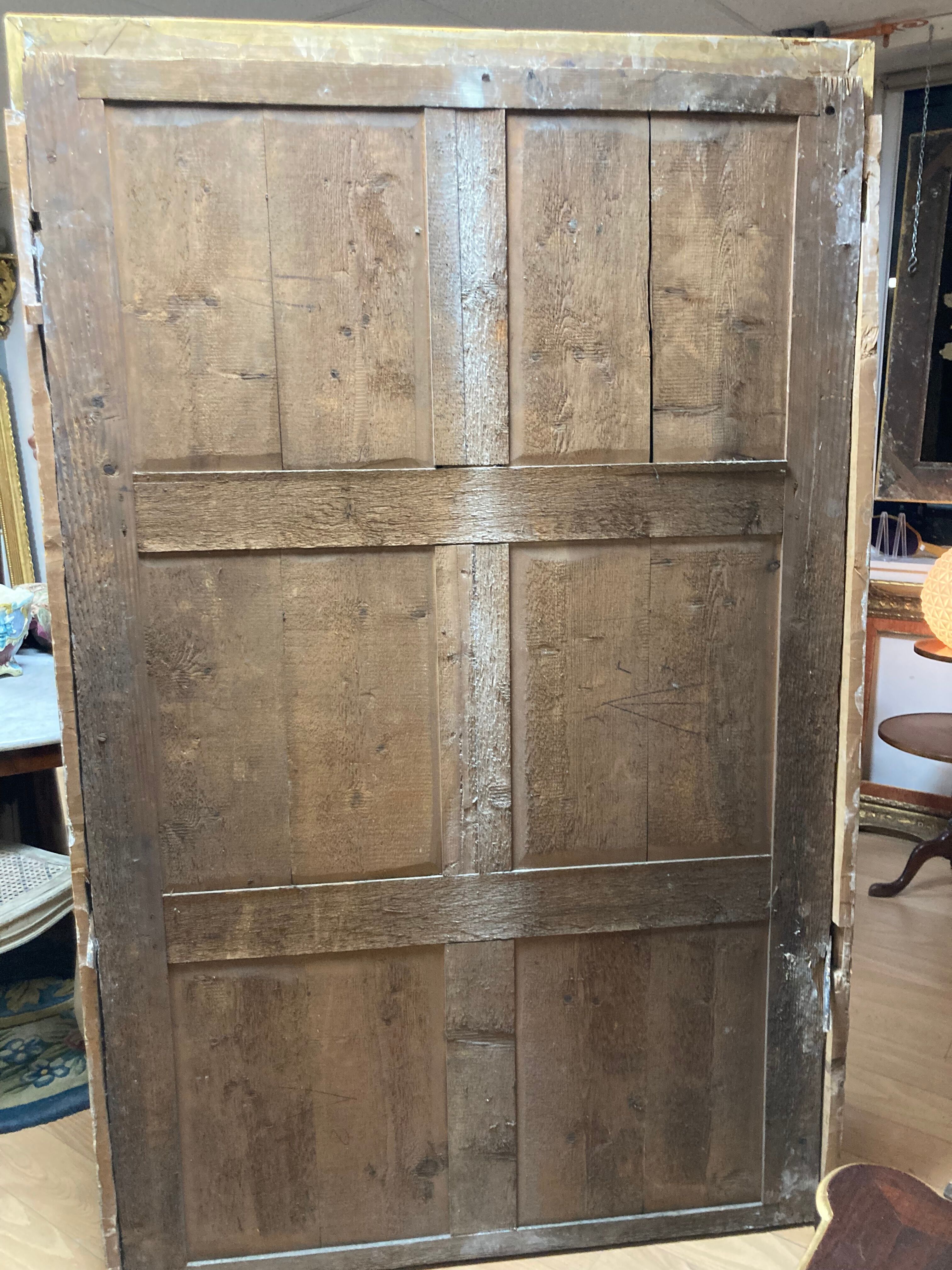 Gilded wooden mirror Napoleon III 186x119cm