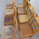 Set of 8 vintage bistro chairs