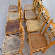 Set of 8 vintage bistro chairs