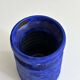 Vintage Studio Pottery Vase – Hartwig Heyne (Hoy), Deep Blue, WGP, 70's