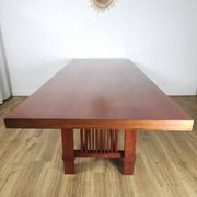 Large vintage cherry wood dining table, Taliesin 608.