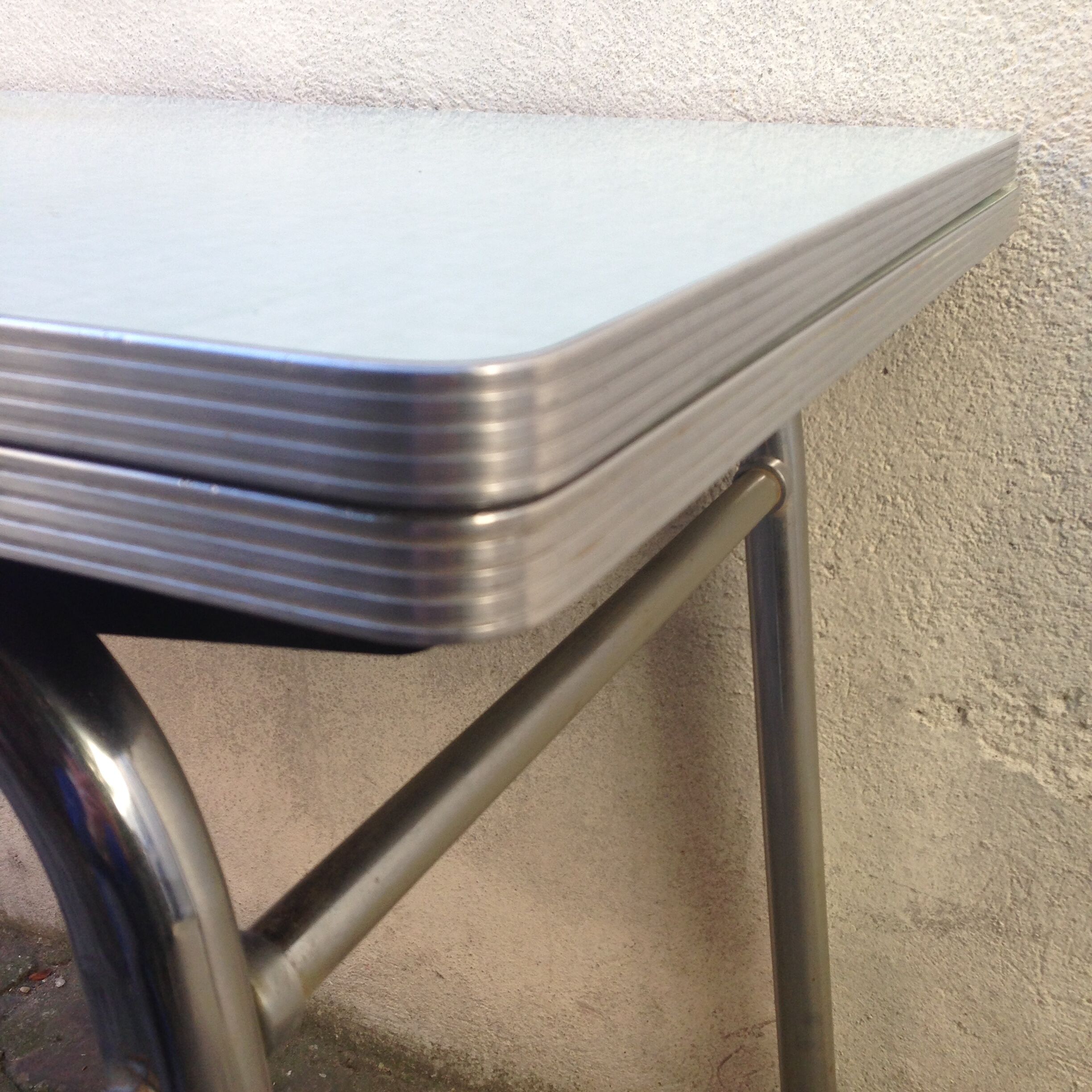 Mint green formica table