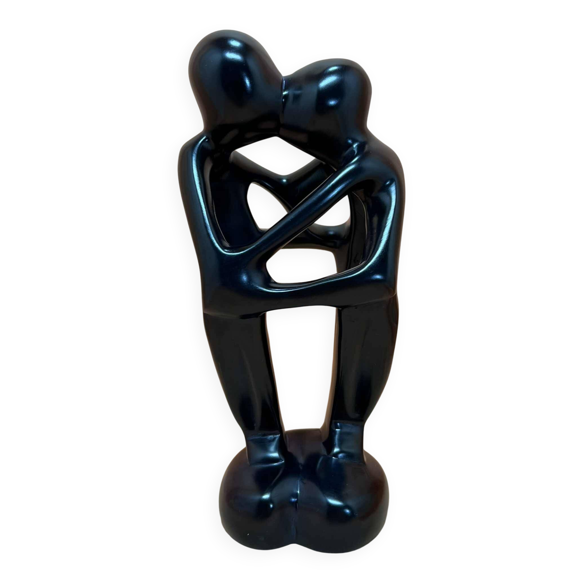 African soapstone statue representing 2 lovers, made in Kenya and