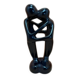 African soapstone statue representing 2 lovers, made in Kenya and