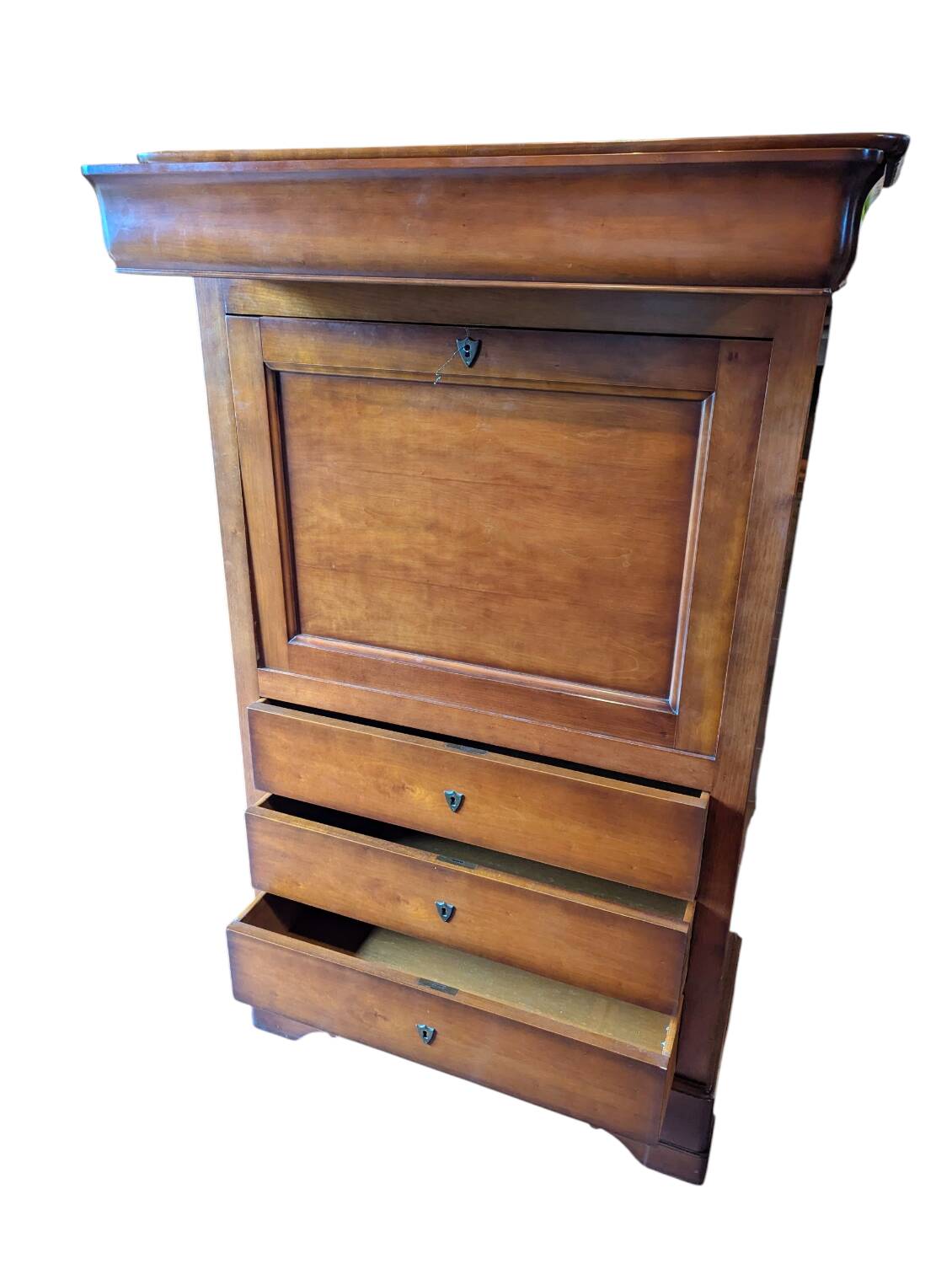 Louis-Philippe solid wood secretary - With secret compartments