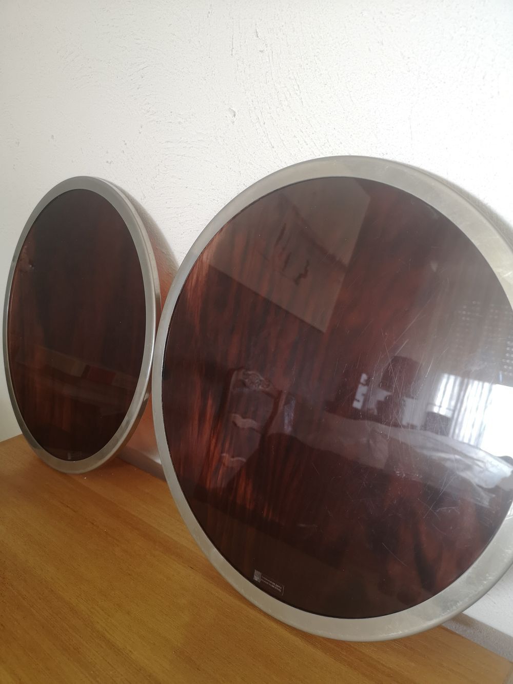 Large amber brown methacrylate tray - Felice Antonio Botta - Italy - 1970s