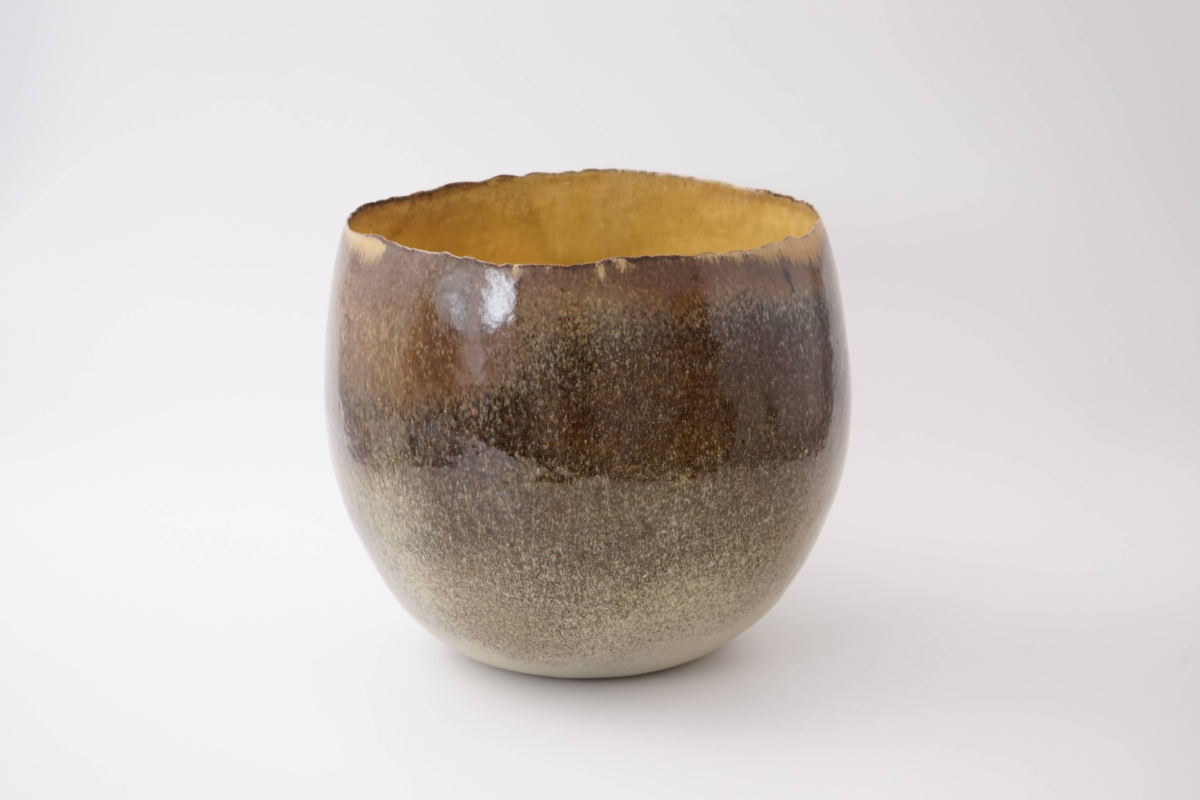 Large studio ceramic bowl by Sabine Jeck