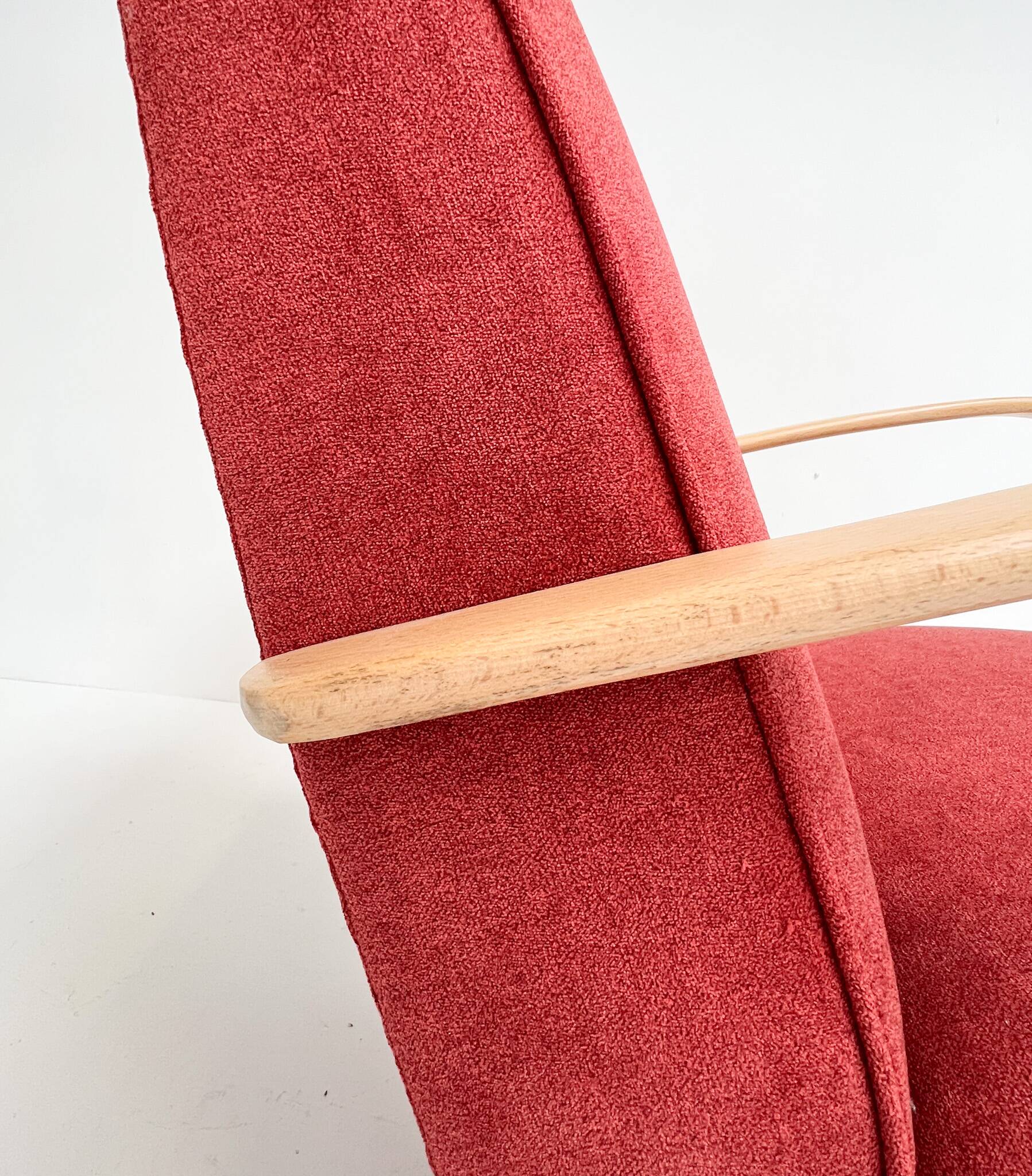 Renovated Jindrich Halabala armchair, 1950s