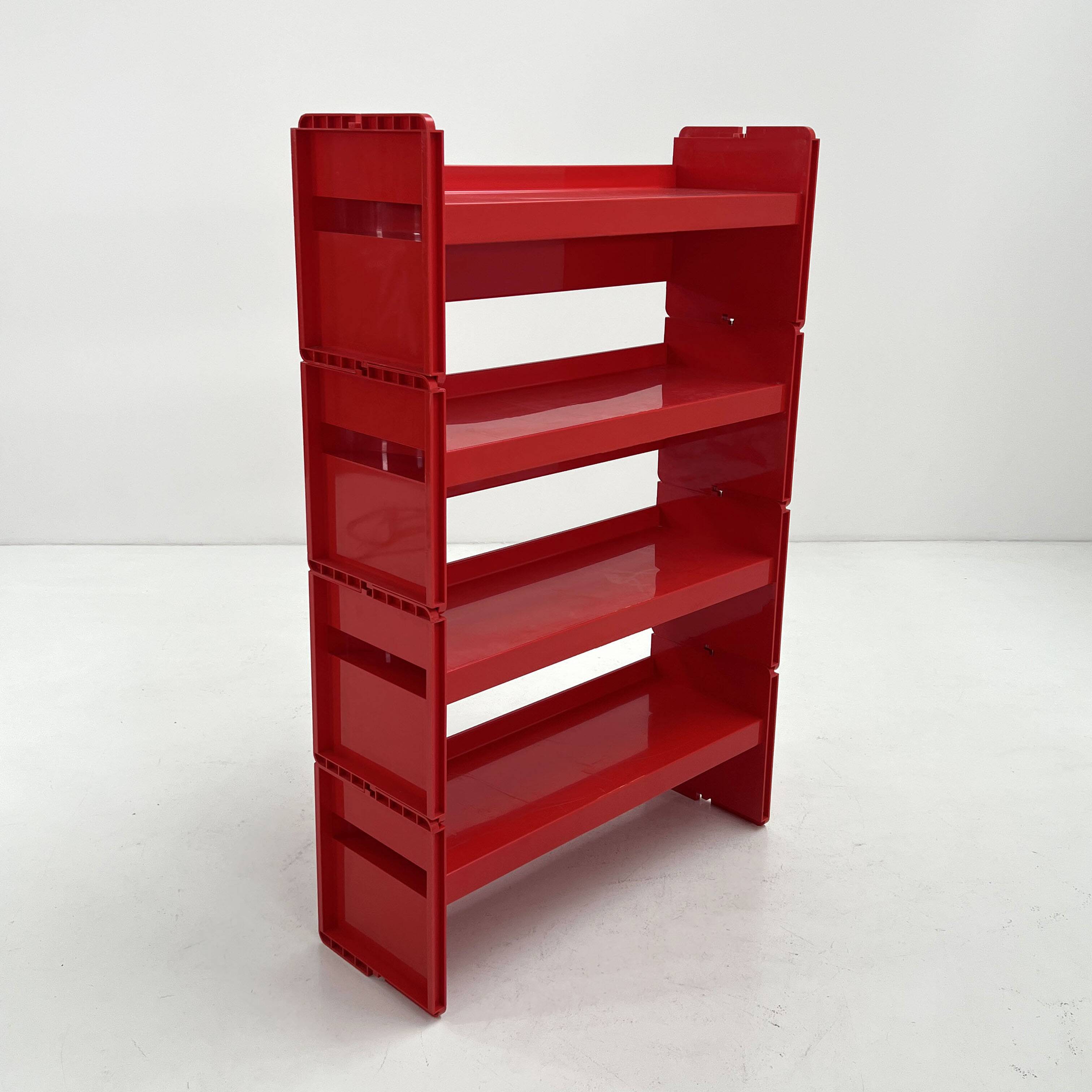 Etagère modulable Jeep rouge par De Pas, D'Urbino & Lomazzi pour BBB 1970