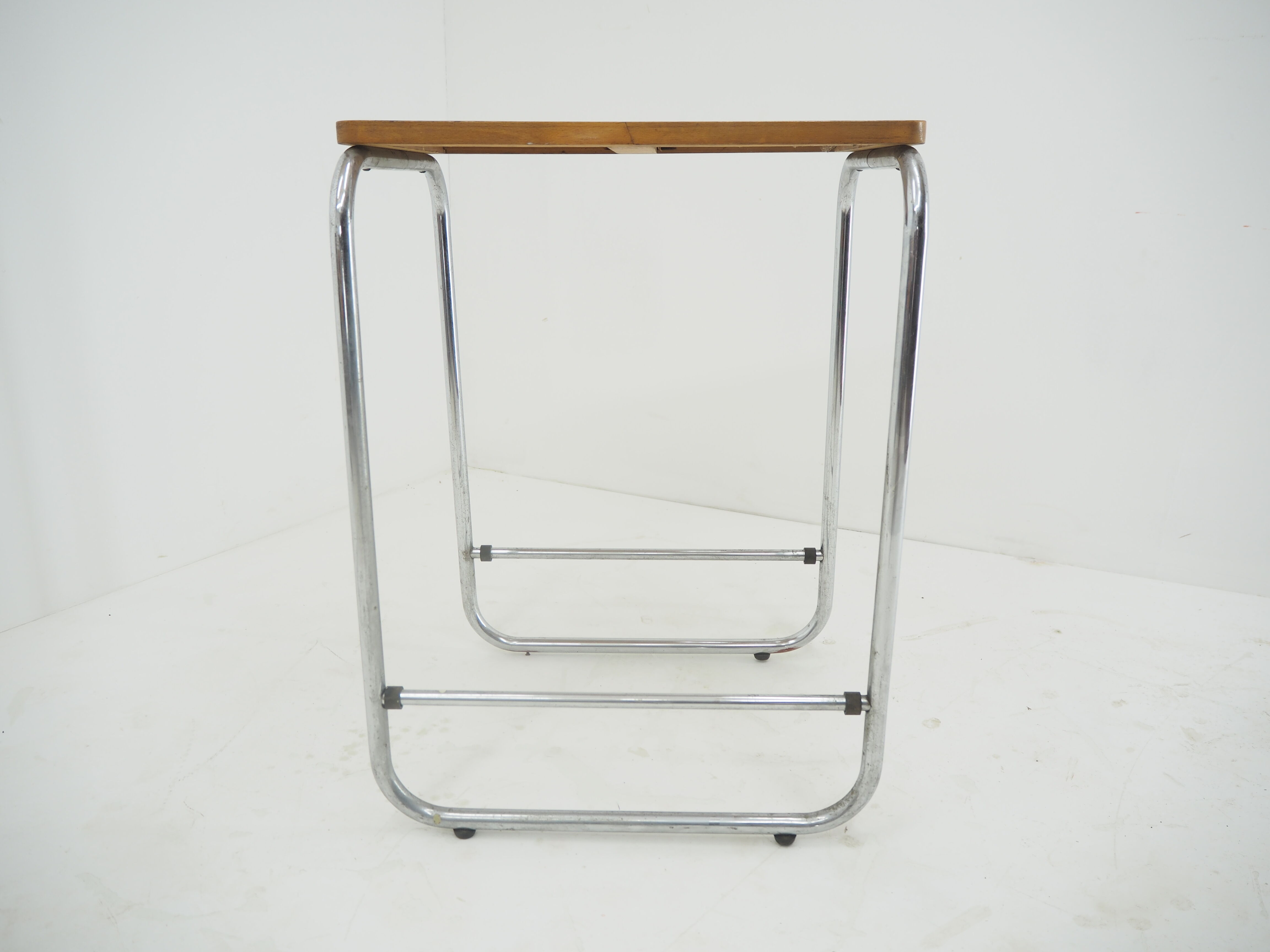 midcentury chrome side table, 1960s