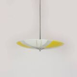 Mid-Century Czech Glass Pendant Lamps with Colorful Decor, 1970s, Set of 6