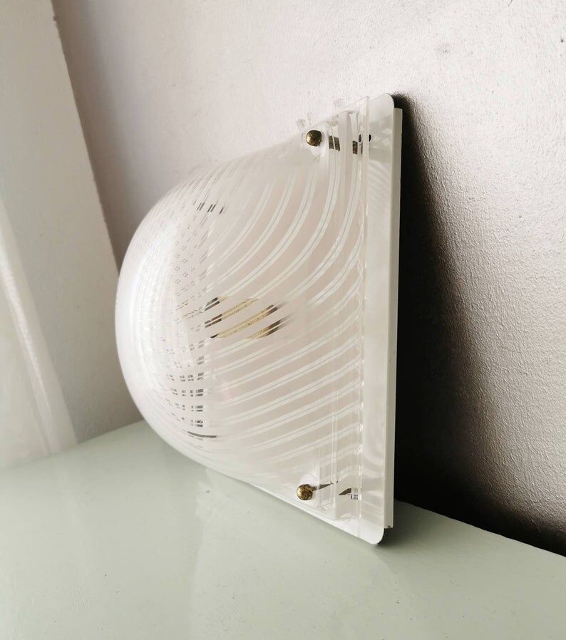 Massive Belgium 80s vintage square light