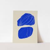 Abstract blue giclee print, 50x70cm