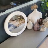 Miroir rond en plastique blanc Syla - Ref 702