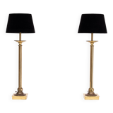 Lampes de table en laiton haut classique années 1970 Allemagne
