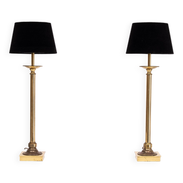 High Classic Brass Table lamps 1970s Germany