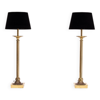 High Classic Brass Table lamps 1970s Germany