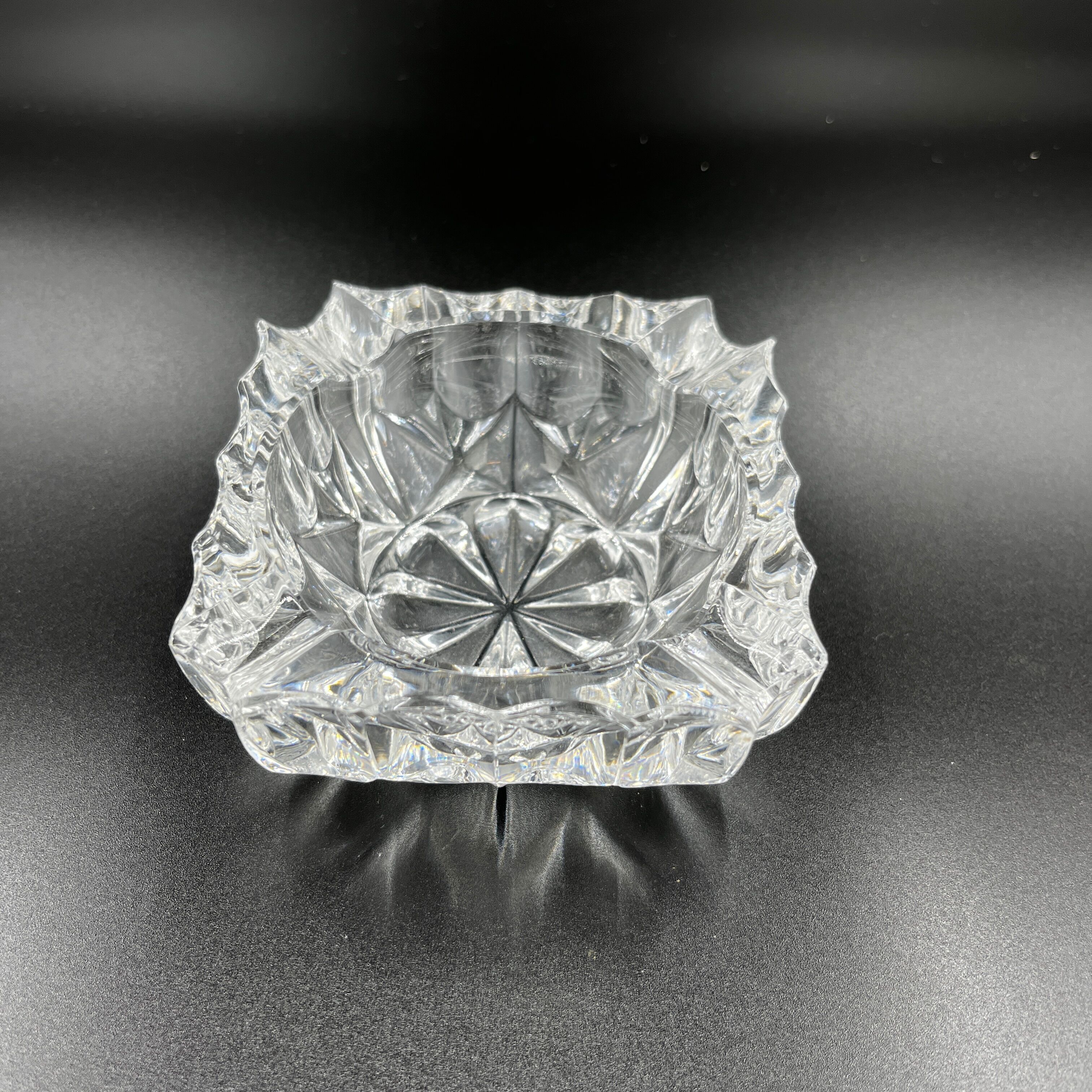 Square crystal ashtray