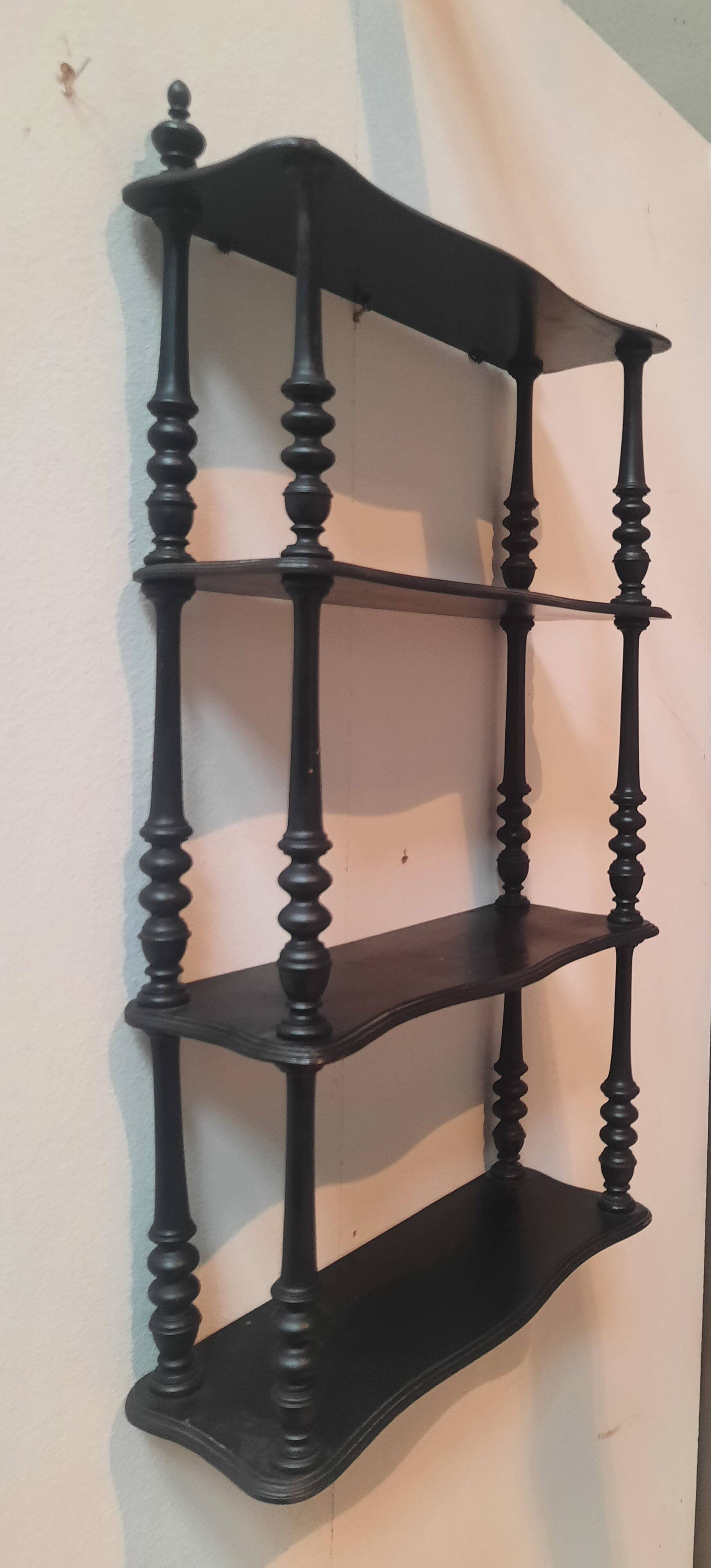 Napoleon III wall shelf in blackened wood